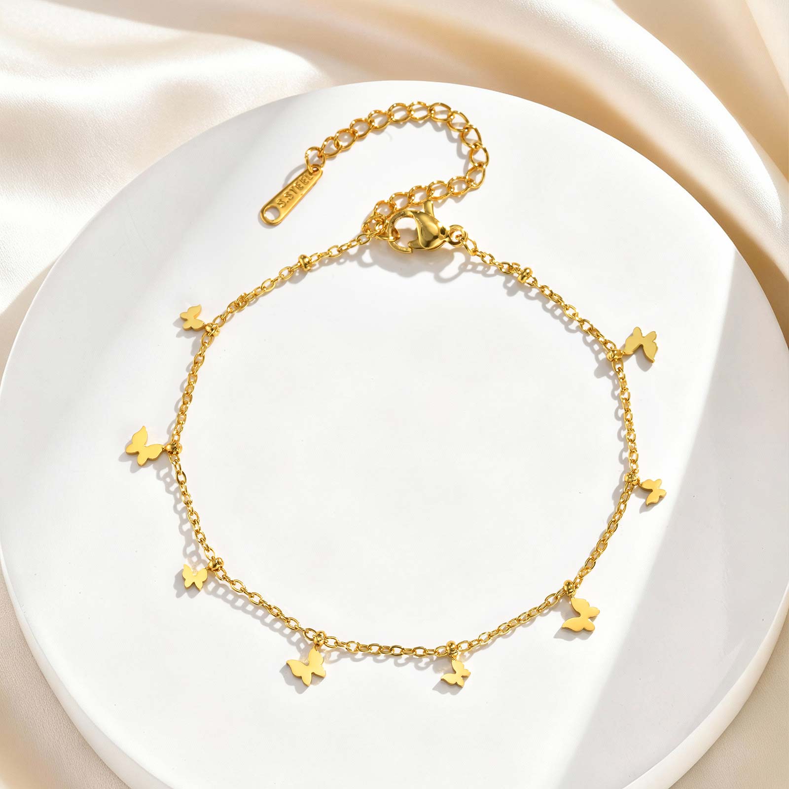 Butterfly Clasp Deployant - Exquisite Butterfly Chain Bracelet for Women