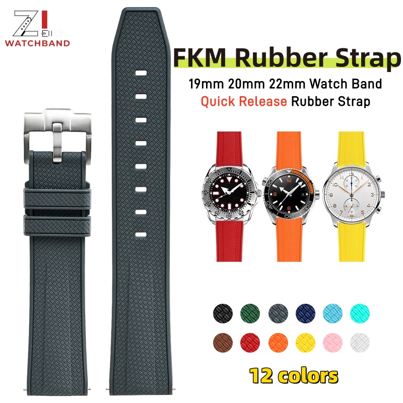 Rubber Strap Diver - Fluoro Rubber Strap 19mm 20mm 21mm