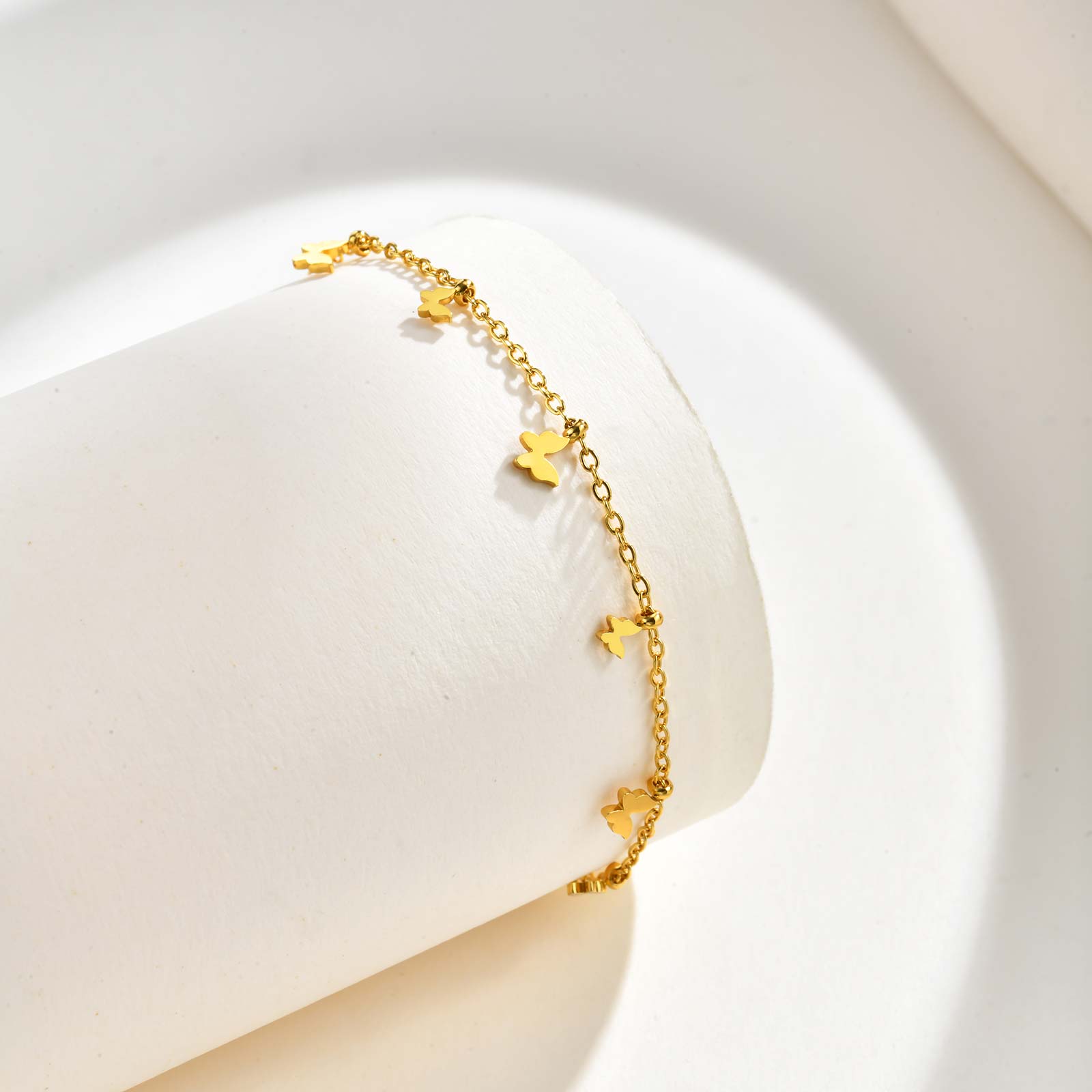Exquisite Butterfly Chain Brac - Butterfly Clasp Deployant 评论和价格