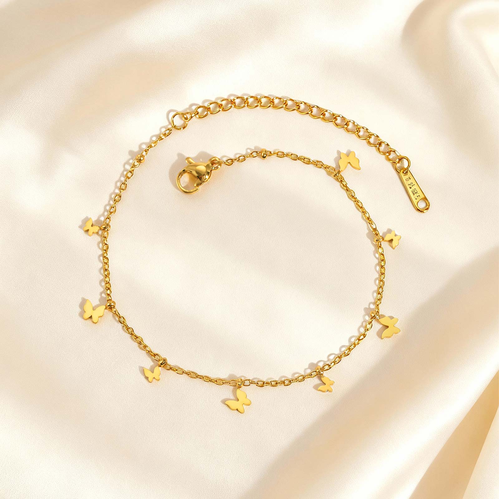 Exquisite Butterfly Chain Brac - Butterfly Clasp Deployant 评论和价格