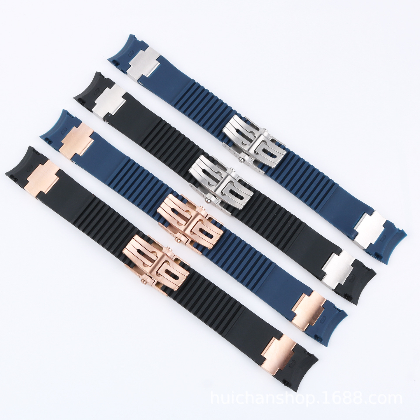 22mm Curved End Silicone Rubbe - Rubber Strap Diver 评论和价格