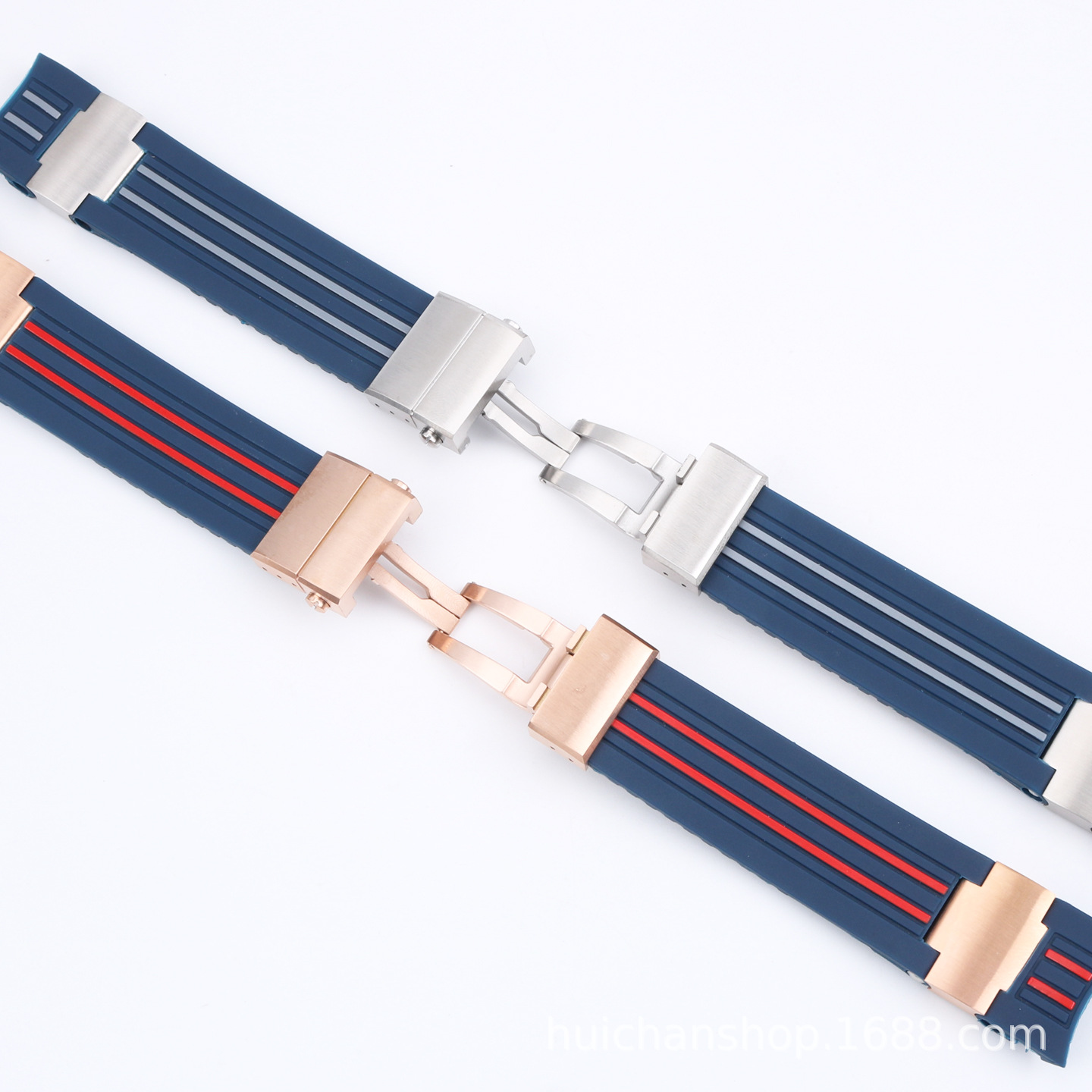 22mm Curved End Silicone Rubbe - Rubber Strap Diver 评论和价格