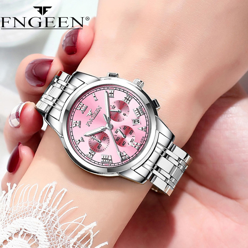 FNGEEN Luxury Quartz Watch Wom - Stainless Bracelet Diver 评论和价格