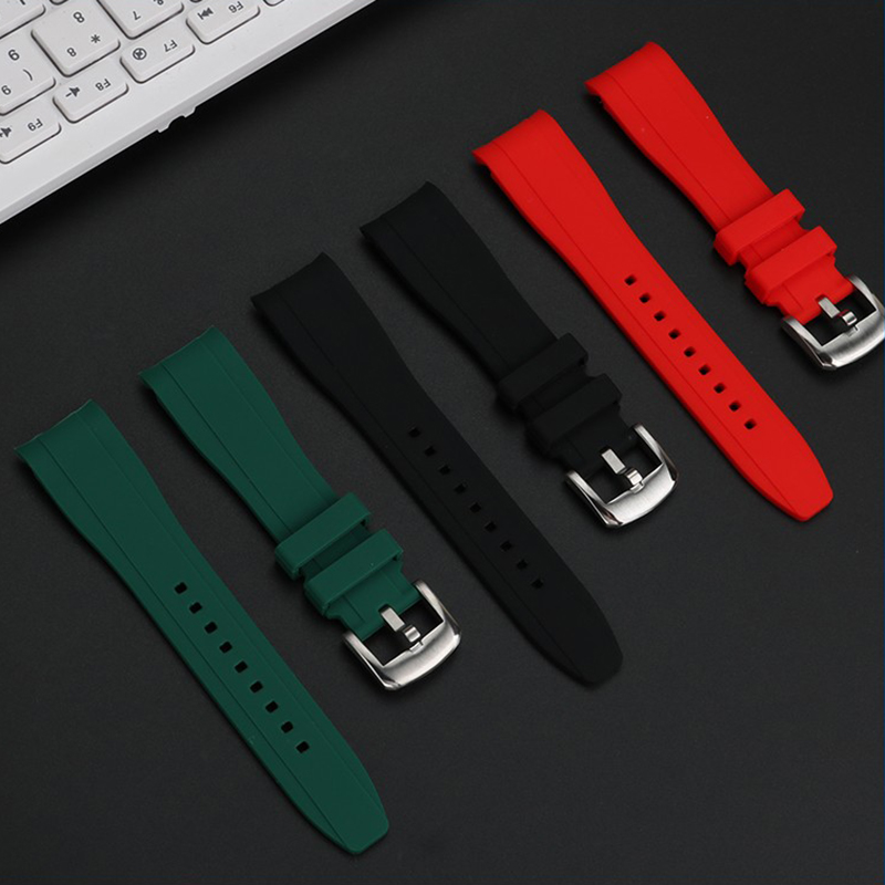 20mm 22mm Curved End Rubber Wa - Rubber Strap Diver 评论和价格