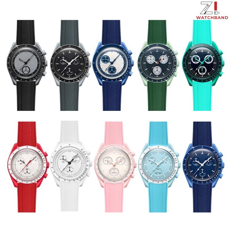 Fluoro Rubber Strap 19mm 20mm  - Rubber Strap Diver 评论和价格