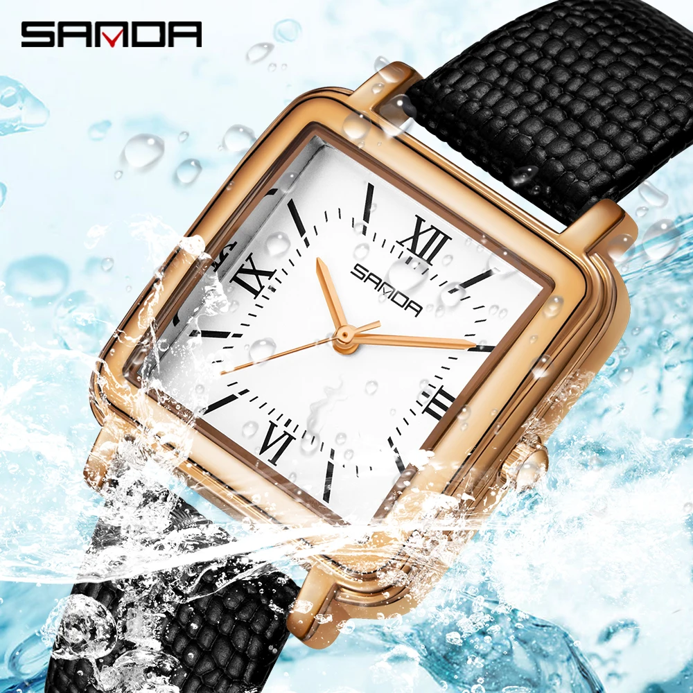 SANDA Luxury 1103 Quartz Watch - Stainless Bracelet Diver 评论和价格